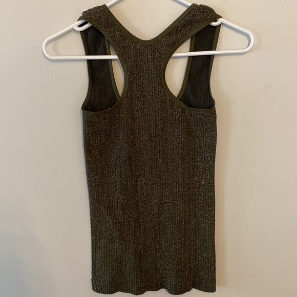 Arden B metallic racer back tank top M/L - Picture 3 of 4